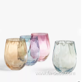 600ml Waterwave Glass Tumblers Stemless Wine Glasses